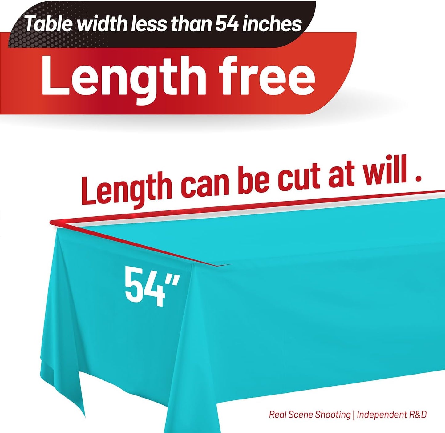 Plastic Table Cloth, 310 Ft X 54 in Disposable Tablecloth White Plastic Tablecloth with Any Cut Sliding Cutters Premium Table Cover Roll for Picnics, Parties, Birthdays, Weddings