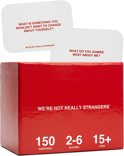 WE'RE NOT REALLY STRANGERS Card Game - 150 Conversation Cards for Adults, Teens, Couples, & Strangers - Icebreaker Questions for Game Night or Date Night, Ages 15+, 2-6 Players