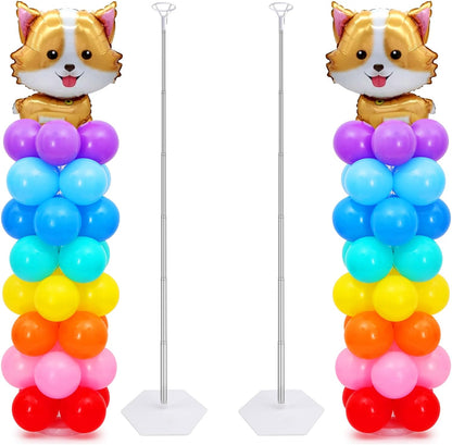 Chamvis Balloon Arch Kit, 9FT Height & 10FT Width Adjustable Balloon Arch Stand Frame Garland Stand: Wedding Baby Shower Birthday Photo Backdrop