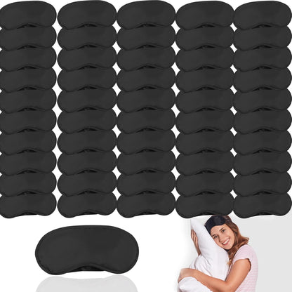 6 Pack Blindfold Eye Mask Cover Sleep Mask for Party Games Travel Sleep Team Build Party Supply with Adjustable Strap for Women Men Kids, Black