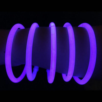Glow Sticks Bracelets Bulk Wholesale, 100 8” Yellow Glow Bracelets, Bright Color, Glow 8-12 Hrs, 100 Connectors Included, Glow Party Favor Supplies, Sturdy Packaging, Great Fun.