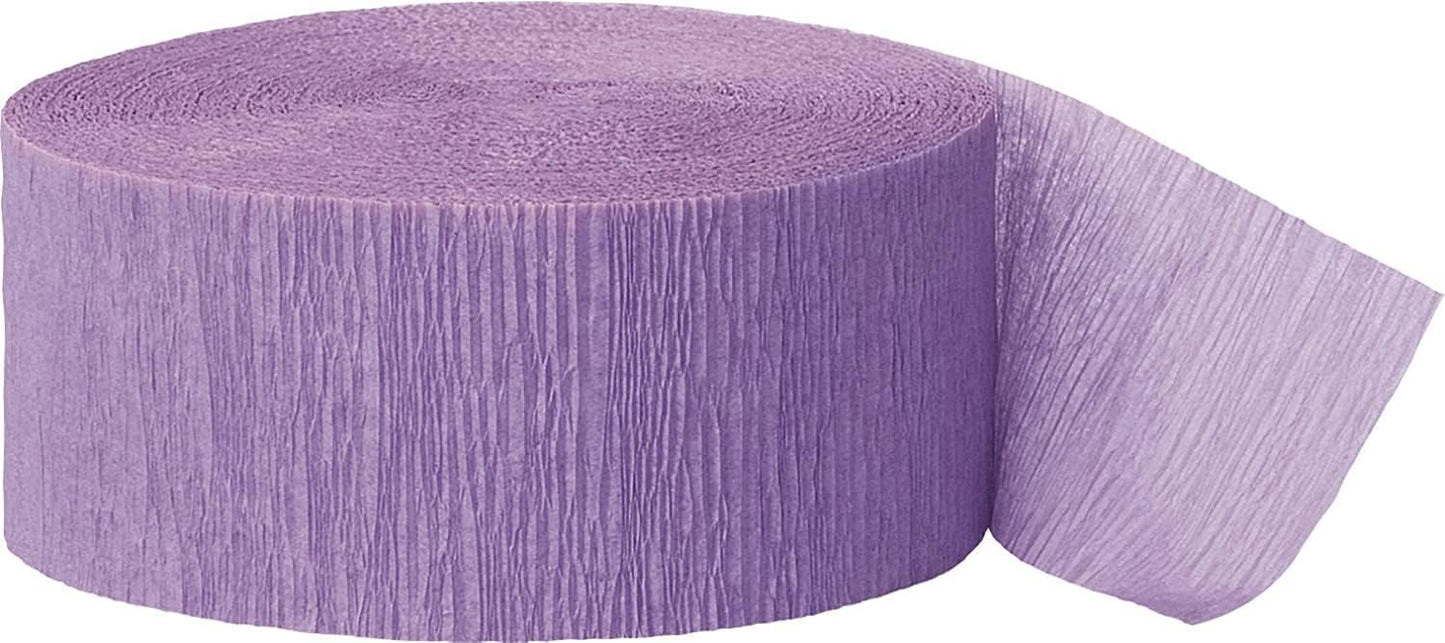 Unique Industries Crepe Paper Streamer, 81ft, Pastel Pink