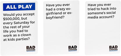BAD CHOICES Party Game + After Dark Set – Hilarious Adult Card Game for Friends & Game Night | Funny Conversation & Icebreaker Board Game for Parties, Pregames, Social Gatherings & Fun Gift Ideas