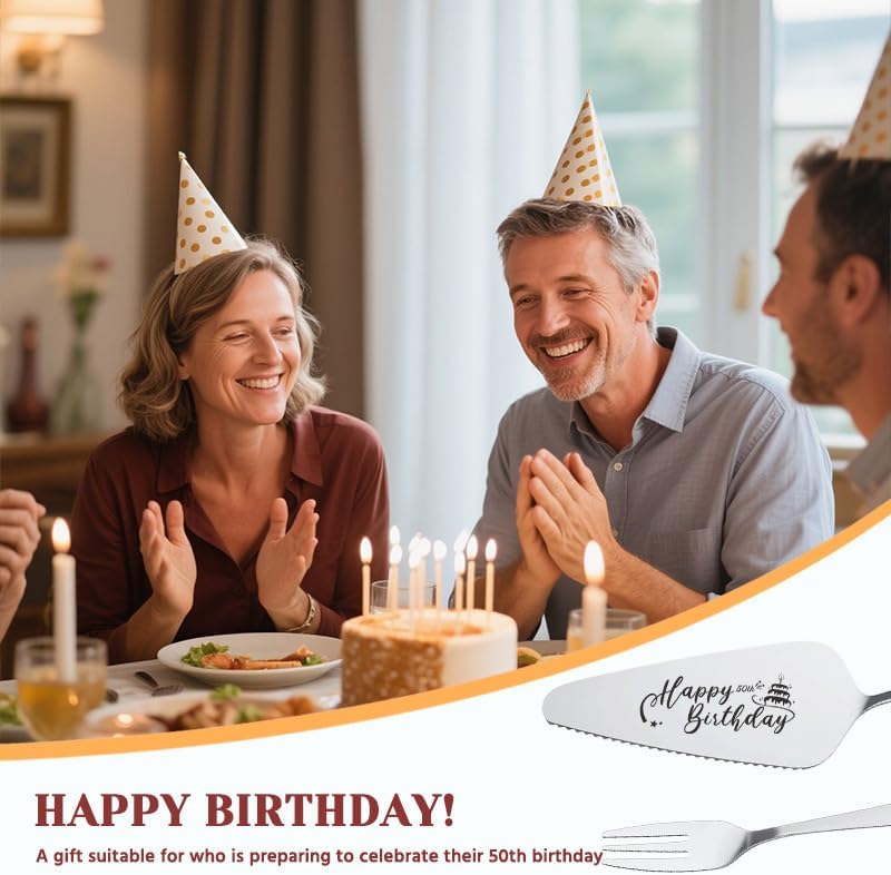 Cake Knife and Server Set for Birthday Party 60 Year Old Birthday Gift for Dad Mom Engraved Knives Servers Grandma Grandpa 60th Bday Gifts for Men Women 60 Yrs Old Bday Presents for Aunt Uncle