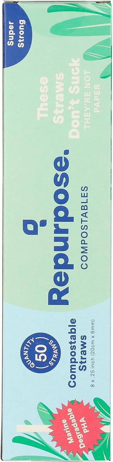 REPURPOSE Compostable Straws, 50 CT