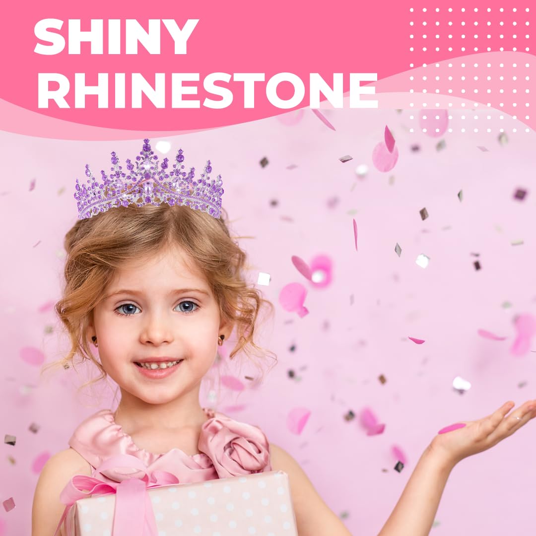Birthday Tiara Crown with Sash for Women, Headband Hair Accessories for Wedding Party Costume