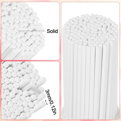 Roowest 1600 Pcs Cake Pop Sticks and Wrappers Kit Including 400 Cake Pop Sticks 400 Clear Candy Treat Bags 800 Gold Metallic Twist Ties for Candy Chocolate Suckers Making(3.94 x 0.12 Inches)