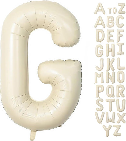Cream Letter A Balloons,40 Inch Balloons Letter A Mylar Helium Large A Balloon for Birthday Party Anniversary Decorations