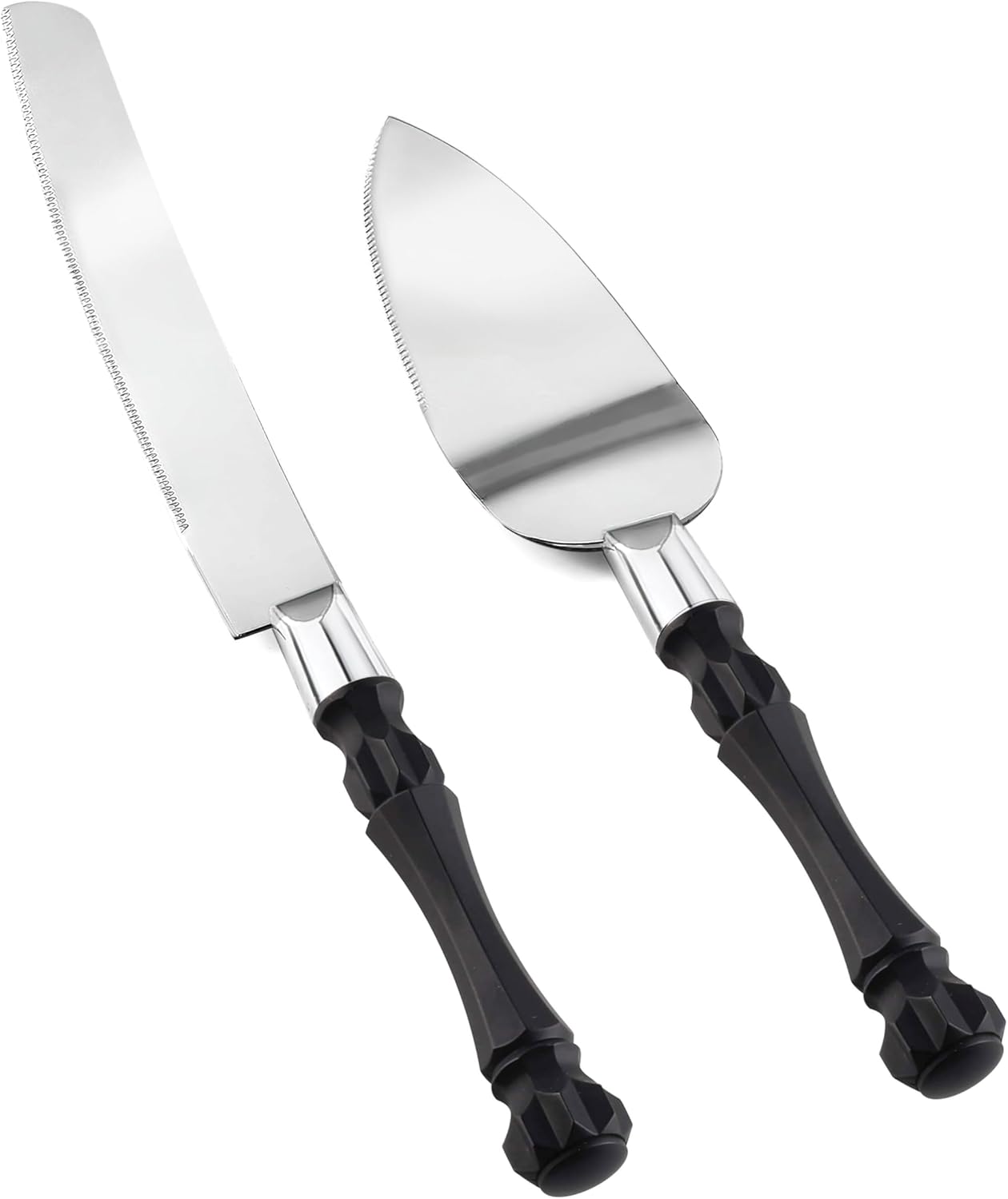 Homi styles Wedding Cake knife and Server Set | Elegant Rose Gold Color Premium 420 Stainless Steel plated Blades | Cake & Pie Serving Set for Wedding Cake, Birthdays, Anniversaries, Parties