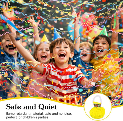 No Mess Streamers,16 Pack Hand Throw Streamers Colorful Party Streamer Poppers No Mess Confetti Poppers Party Poppers for Graduation Birthday Wedding Retirement Celebrations Baby Shower Party Favors