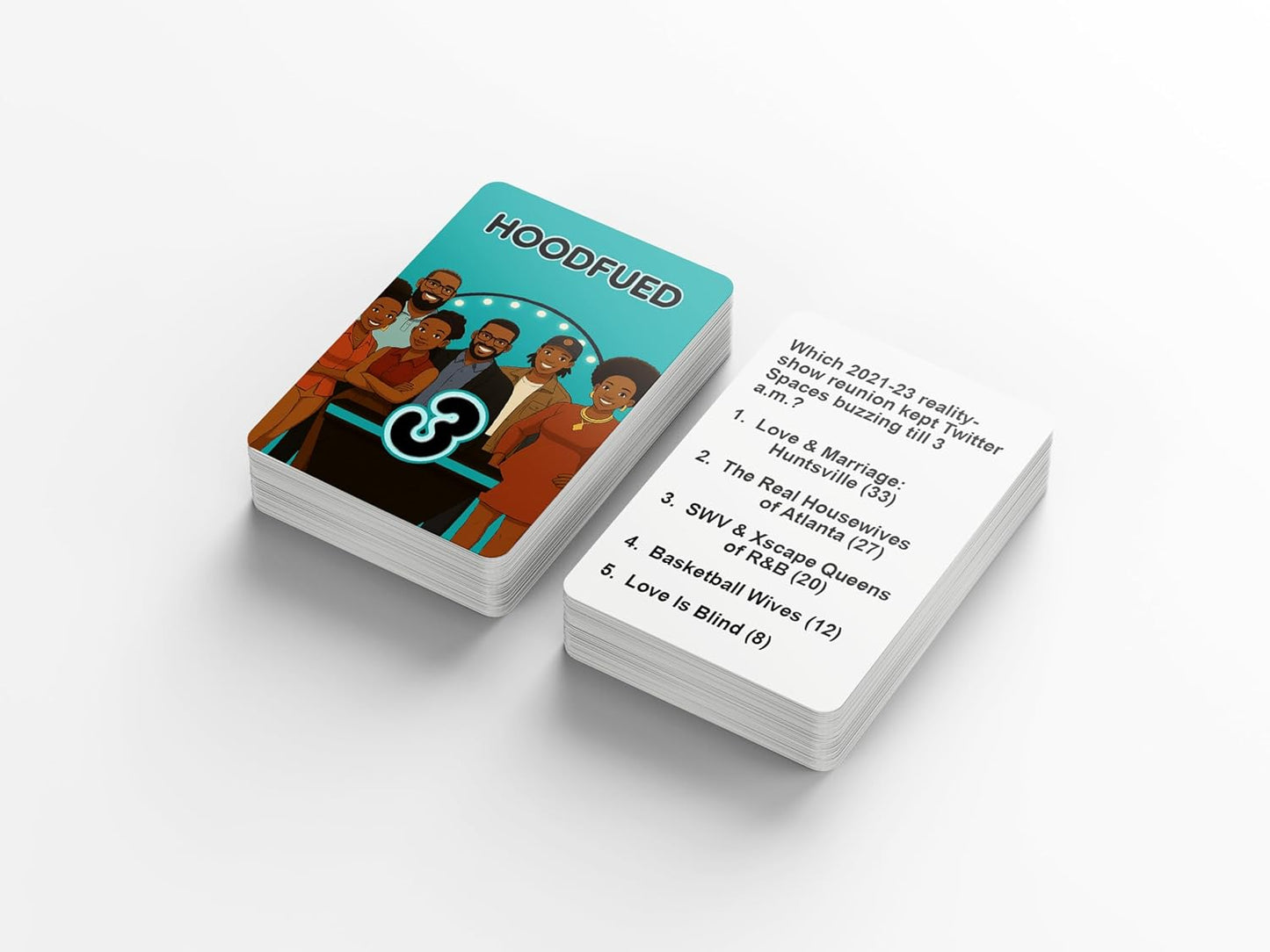 HoodFued : The Ultimate Family Trivia Card Game - A Culture-Centric Game That Brings Friends and Family Together for Fun and Knowledge and More Fun Than The Hood Charades Game for Family or Tabu