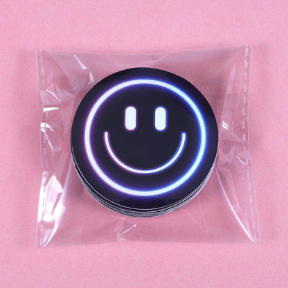 50PCS Smiling Stickers, Cute Water Bottle Stickers for Kids, for Teaching Rewards, Notebooks, Stationery, Luggage, Cartoon PVC Happy Stickers