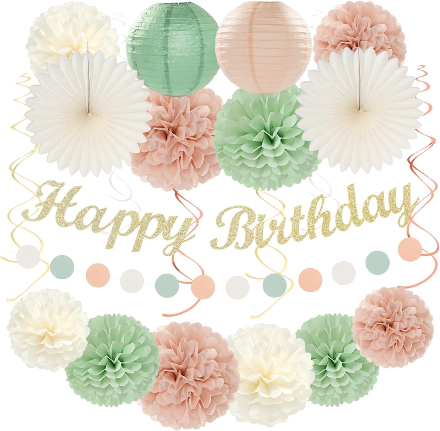 2026 Blue Class-Congratulations Prom Graduation Party-Decorations - 22pcs High School College Grad Supplies Decor,Royal Navy White Silver Tissue Pom Poms Streamers, Paper Flowers Lanterns Hugmoon