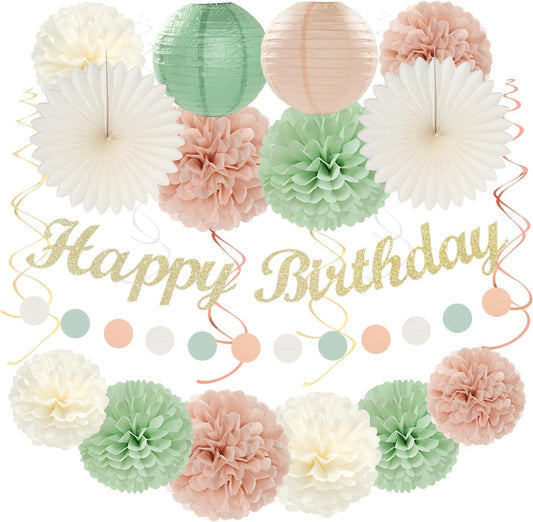 2026 Blue Class-Congratulations Prom Graduation Party-Decorations - 22pcs High School College Grad Supplies Decor,Royal Navy White Silver Tissue Pom Poms Streamers, Paper Flowers Lanterns Hugmoon