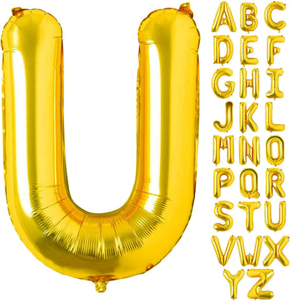 Lovoir 40 Inch Large Gold Letter A Balloons Big Size Jumbo Mylar Foil Helium Balloon for Birthday Party Celebration Decorations Alphabet Gold A