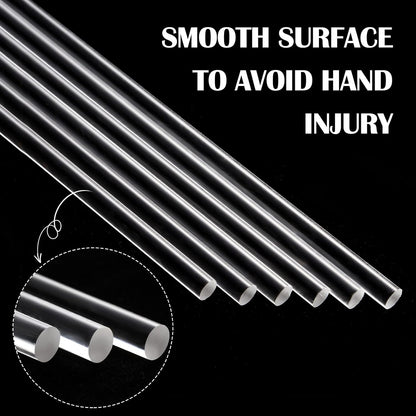 Acrylic Lollipop Sticks 6 Inch Clear Reusable Acrylic Rods for Making Lollipops Cake Pops Candies Chocolates and Cookies (50 Pieces)