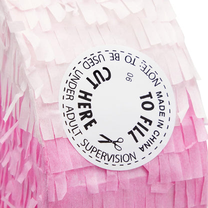 Number 5 Pinata, Pink and Gold Foil for Girls 5th Birthday Party Decorations (Small, 16.5 x 11.6 x 3 In)