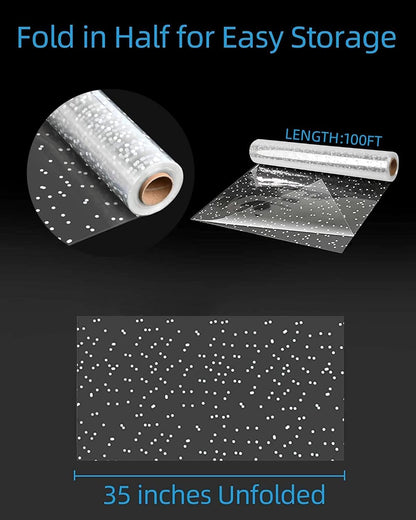 JOYIT 100 ft Clear Cellophane Wrap Roll (31.5 in x 100 ft) - 3 Mil Thicken Cellophane Roll,Cellophane Bags Large,Wrapping Paper for Flower Gift Baskets Wrap (31.5" fold into 16")