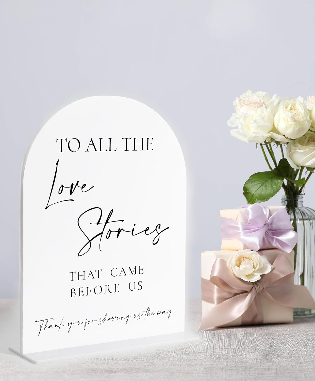 Audio Guest Book Sign, White Arch Acrylic Wedding Sign, Audio Guest Book Wedding Phone, Bridal Shower Decor, Engagement Party Decor, Centerpiece Table Decorations Party for Bride and Groom-14