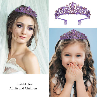 Happy Birthday Queen Tiara Crowns for Women, Red Sash, Party Favors Supplies Gift, 30th Decorations, Stuff Accessories