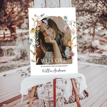 Graduation Party Welcome Sign, Photo Graduation Poster, Graduation Decorations, Grad Party Sign, Grad Welcome Sign, Graduation gift for best friend, Graduation gift for daughter, sister, brother - 1