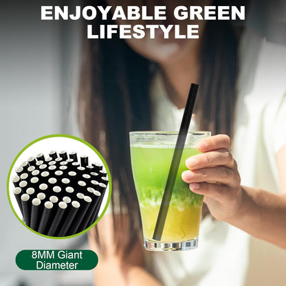 5.75 inch Orange Paper Cocktail Straws, Short Disposable Drinking Straws 500 Counts, Unwrapped - Compostable