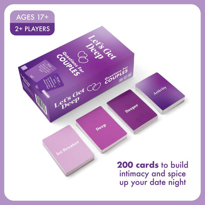 Let's Get Deep: Friends Edition by Relatable, Fun Group Card Game, Easy Adult Game for Game Night, Perfect for Party Games with Friends, Includes 400 Question Cards, Three Increasingly Personal Levels