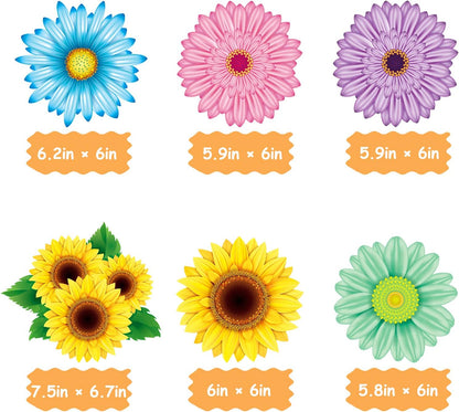 KALEFO 30PCS Spring Summer Hanging Decorations Set Sun Flowers Autumn Daisy Fairy Birthday Party Decor Mothers Day Easter Daisies Ceiling Home Decor Swirls Classroom Baby Shower