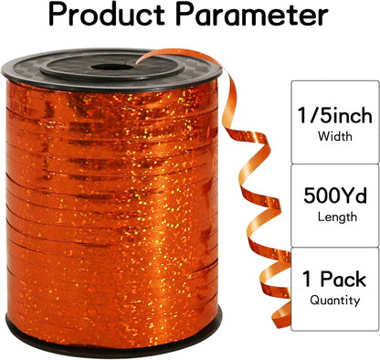 BEISHIDA 500 Yards Red Ribbon Crimped Curling, Balloon String Shiny Metallic Roll for Gift Wrapping Ribbon for Birthday Valentines Day Wedding Mother's Day Party Decorations