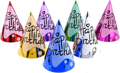 CANREVEL Party Hats for Adults, Birthday Party Headwear Supplies, Cone Hats Bulk for Women Men