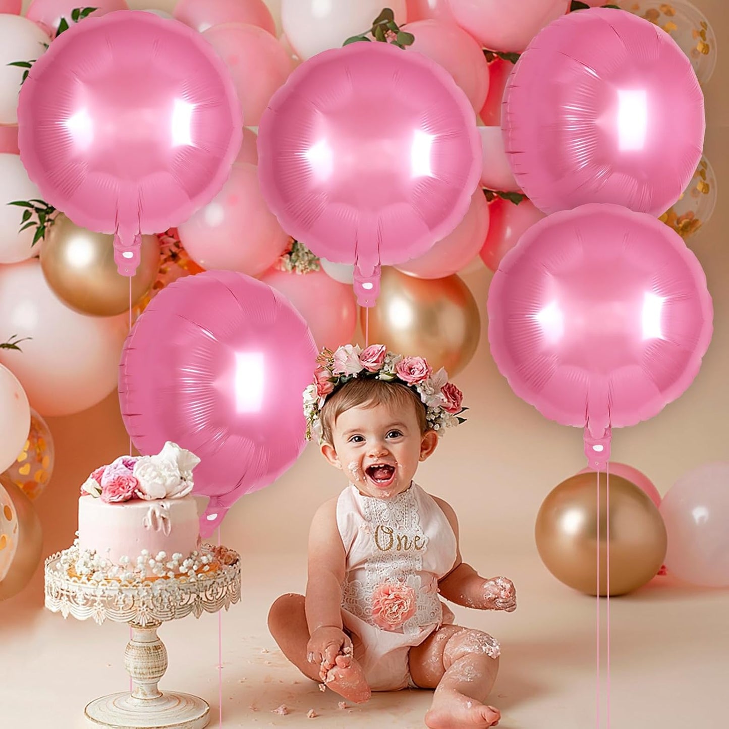20 Pcs Black Round Shaped Balloons,18 Inch Round Foil Balloon,Giant Round Mylar Balloon Helium Balloons for Birthday Party Baby Shower Wedding Decorations (Black)