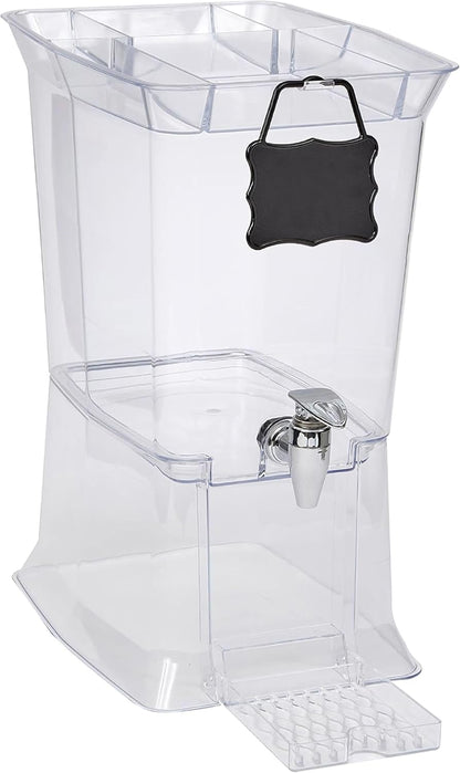 Buddeez Tritan™ Beverage Dispenser with Party Tray Lid - 2.5 Gallon Cold Drink Dispenser for Juice, Iced Tea, Lemonade, Water