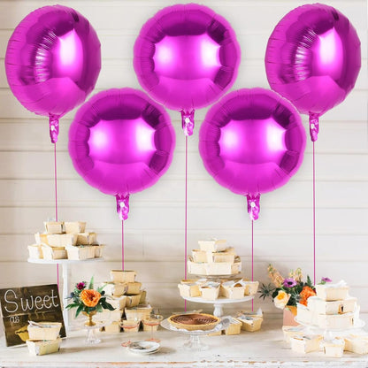 20 Pcs Black Round Shaped Balloons,18 Inch Round Foil Balloon,Giant Round Mylar Balloon Helium Balloons for Birthday Party Baby Shower Wedding Decorations (Black)