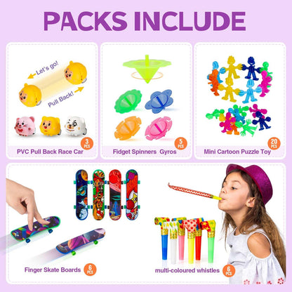 Party Favors for Kids 4-8,8-12,179 Pcs Goodie Bags Stuffers for Kids,Pinata Stuffers,Treasure Box Toys for Classroom,Pop It Fidget Toys,Fidget Toys Bulk,Carnival Prizes,Treasure Chest Prizes