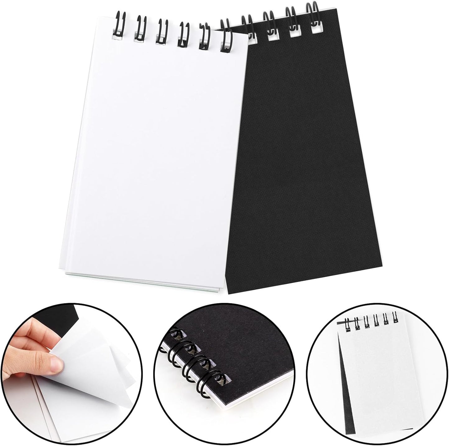 24 Pcs Mini Notebook Party Favor Small Pocket Notebook Colorful Shiny Cover Notebooks Small Spiral Notepad Memo Note Pads for Work Home Office School Classroom Supplies