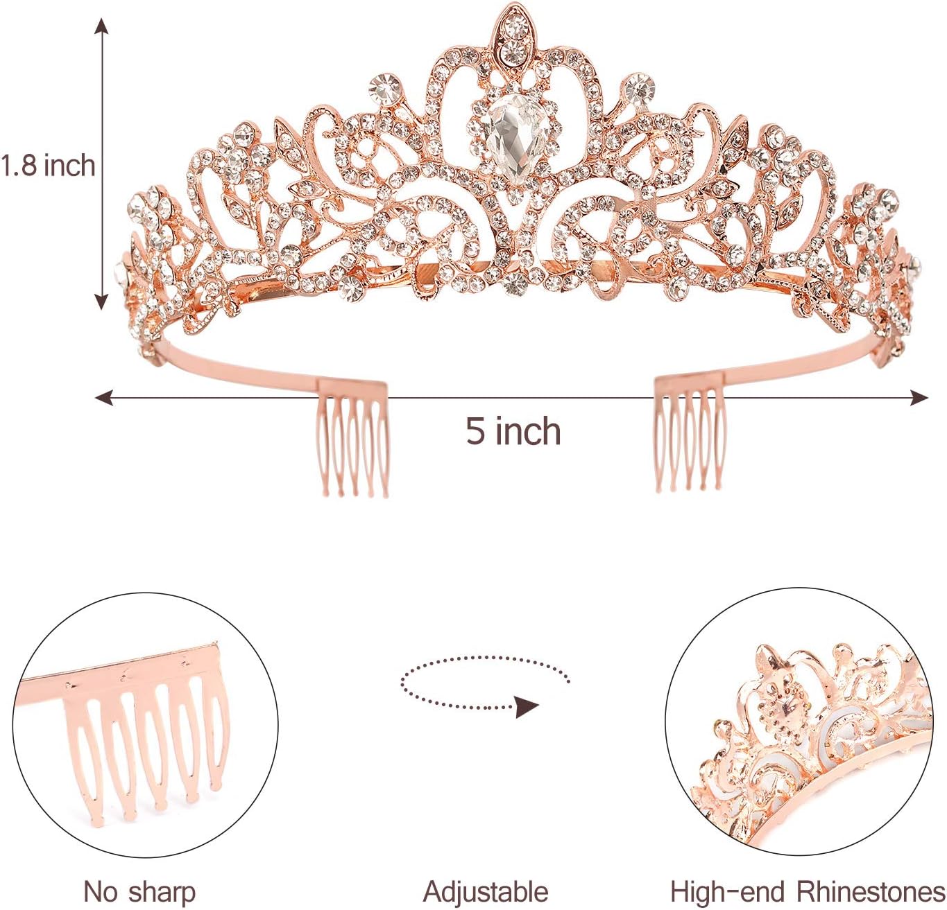 Happy Birthday Queen Tiara Crowns for Women, Red Sash, Party Favors Supplies Gift, 30th Decorations, Stuff Accessories