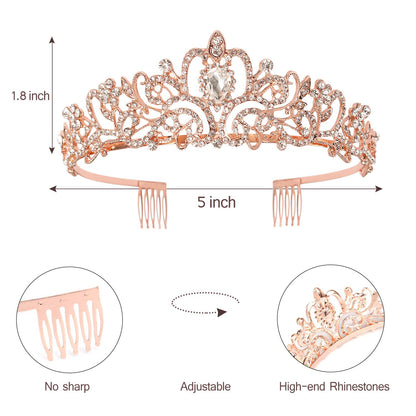 Princess Birthday Tiara - Happy Crown for Girls & Women, Decorative Accessory