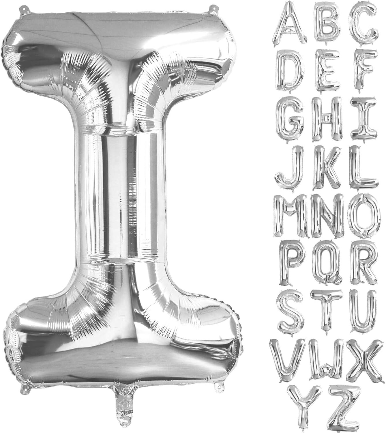 Lovoir 40 Inch Large Silver Letter M Balloons Big Size Jumbo Mylar Foil Helium Balloon for Birthday Party Celebration Decorations Alphabet Silver M