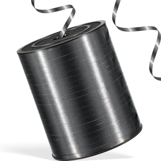 600 Yards Shiny Silver Curling Ribbon 1/5‘’ Shiny Silver Balloon String with Spool, Thin Balloon Ribbon for Gift Wrapping Crafts Birthday Christmas Baby Shower Halloween Florist