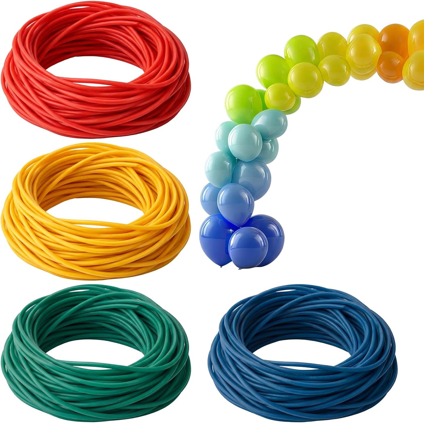 LemonRoad 200 Pcs Black Rubber Bands for Balloon Arch Elastic Tying Bands for Balloon Garland Background Curtain Decoration Fixing and Connecting 3.15 Inch Folded Length