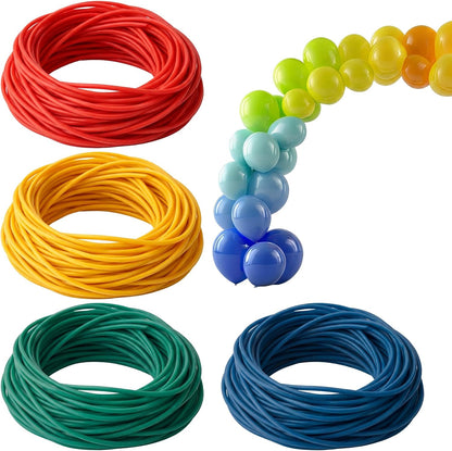 LemonRoad 200 Pcs Black Rubber Bands for Balloon Arch Elastic Tying Bands for Balloon Garland Background Curtain Decoration Fixing and Connecting 3.15 Inch Folded Length