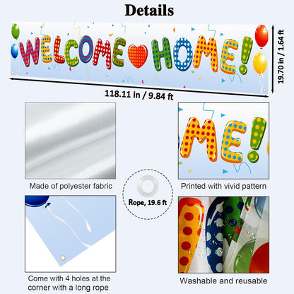 Labakita Welcome Home Banner, Decorations for Hospital/Military/Navy/Marine Corps/Marine Boot-camp/Army/National Guard/Air Force/Housewarming, Welcome Home Sign