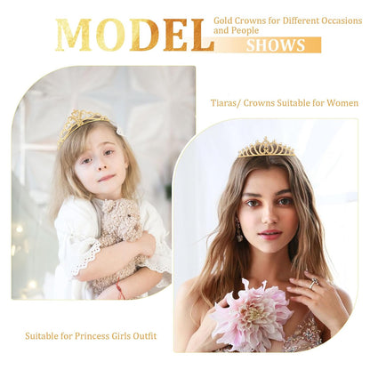 16 Pcs Tiaras Crowns Headbands for Women Girls Silver Princess Tiara Bulk Crown Tiaras Rapunzel Crown for Wedding Birthday Crystal Tiara for Prom, Bride, Pageant, Halloween