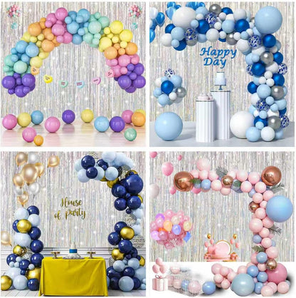 Birthday Party Decorations: 3 Pack 3.3 x 9.9 ft Gold Foil Fringe Curtains Party Supplies, Tinsel Curtain Backdrop for Parties/Birthday/Photo Booth