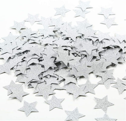 MOWO Glitter Five Stars Confetti Wedding Party Decor and Table Decor, 1.2’’ in Diameter (Glitter Gold,200pc)