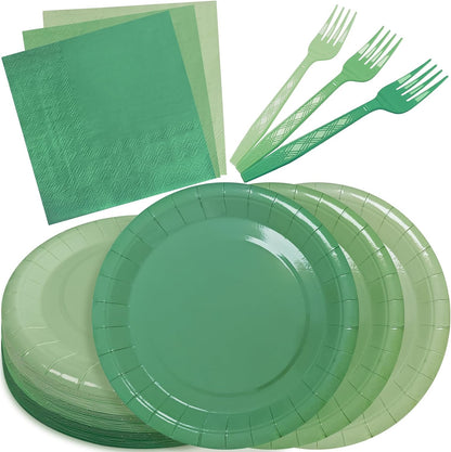 White and Gold Paper Plates Napkins Party Supplies,Disposable Gold Dot Paper Dessert Plates,105 PCS Birthday Plates and Napkins Party Supplies for Wedding(Serves 35 Guests 7")