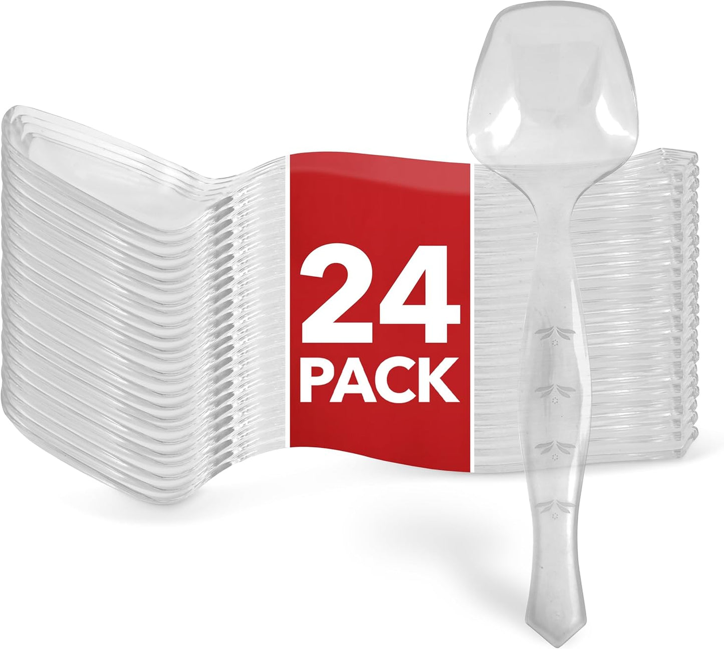 12 Count Clear Plastic Utensils for Catering, Weddings, Holidays, Buffet and Party Use – Stock Your Home