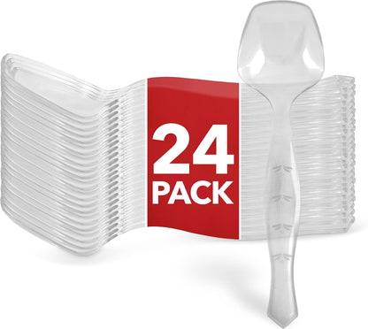 12 Count Clear Plastic Utensils for Catering, Weddings, Holidays, Buffet and Party Use – Stock Your Home