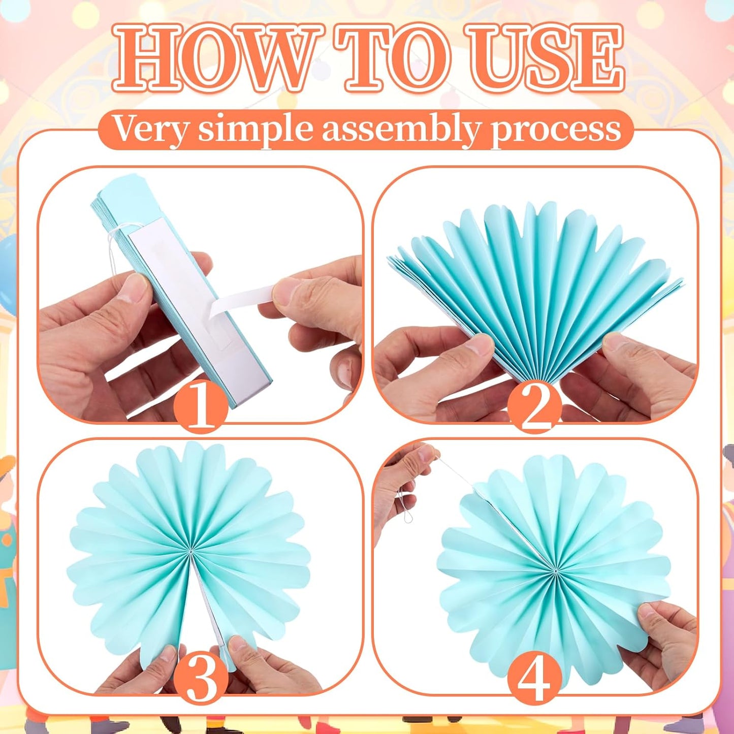 Easy Joy Paper Leaves Decorations for Wall Paper Fans Classroom Decoration Leaves Backdrop Decor Wall Decor,Set of 9