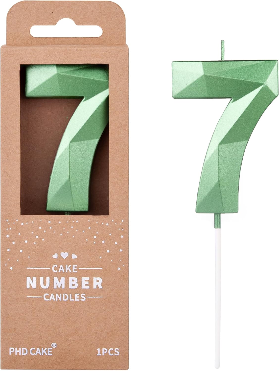PHD CAKE 2.76 Inch Crystal Black 9 Number Birthday Candles, Black Number Candles, Cake Number Candles, Party Celebration